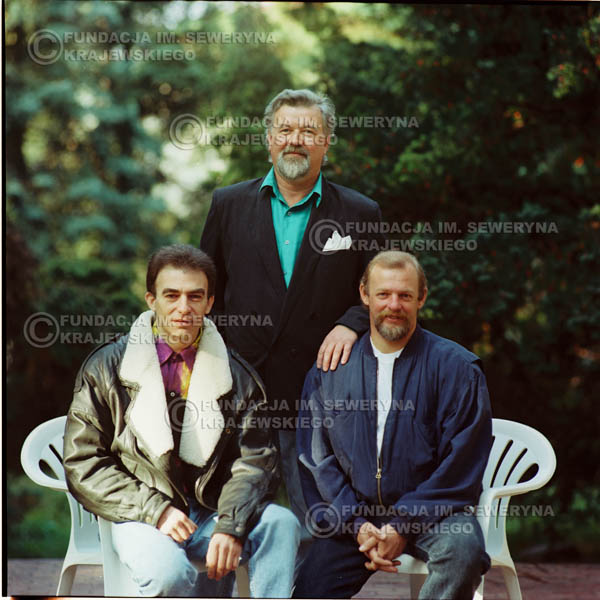 # 1146 - 1991r. sesja zdjęciowa w Michalinie, come back Czerwonych Gitar w składzie: Seweryn Krajewski, Bernard Dornowski, Jerzy Skrzypczyk