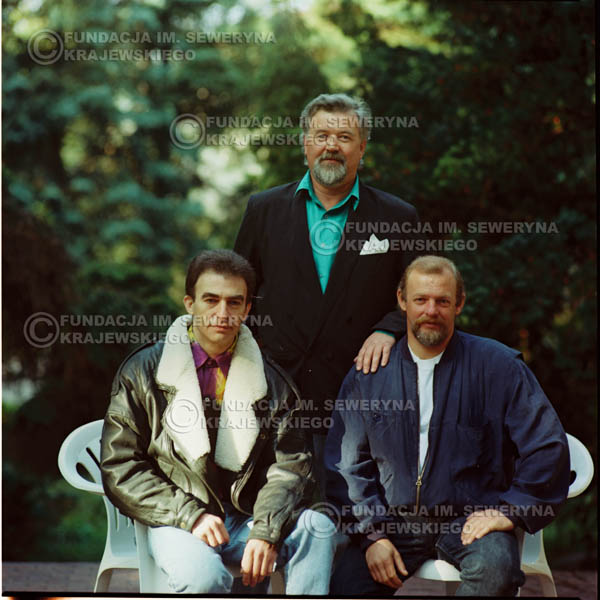 # 1151 - 1991r. sesja zdjęciowa w Michalinie, come back Czerwonych Gitar w składzie: Seweryn Krajewski, Bernard Dornowski, Jerzy Skrzypczyk