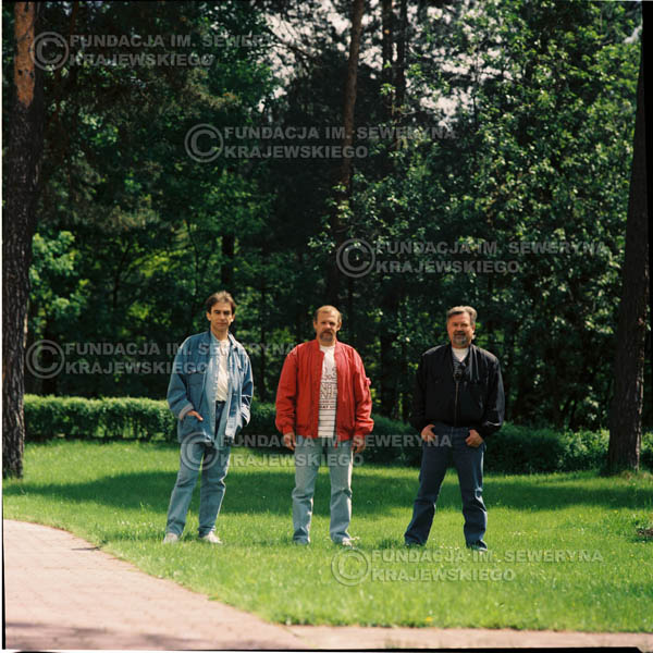# 1160 - 1991r. sesja zdjęciowa w Michalinie, come back Czerwonych Gitar w składzie: Seweryn Krajewski, Bernard Dornowski, Jerzy Skrzypczyk