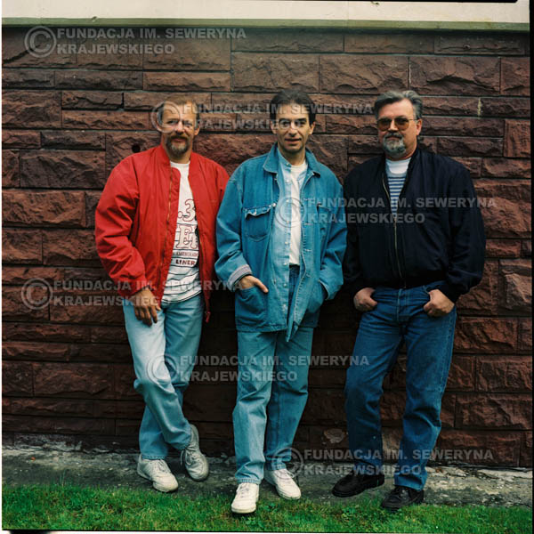 # 1173 - 1991r. sesja zdjęciowa w Michalinie, come back Czerwonych Gitar w składzie: Seweryn Krajewski, Jerzy Skrzypczyk, Bernard Dornowski.