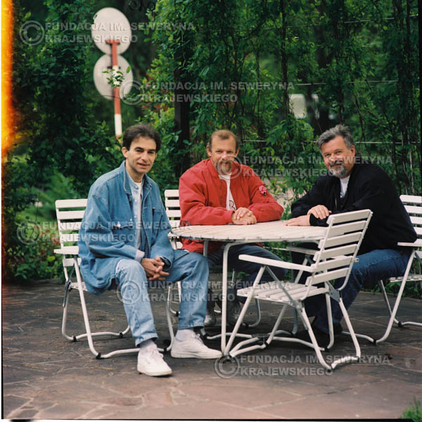 # 1185 - 1991r. sesja zdjęciowa w Michalinie, come back Czerwonych Gitar w składzie: Seweryn Krajewski, Jerzy Skrzypczyk, Bernard Dornowski.