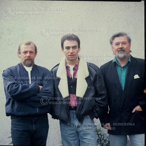 # 1213 - 1991r. sesja zdjęciowa w Michalinie, come back Czerwonych Gitar w składzie: Seweryn Krajewski, Bernard Dornowski, Jerzy Skrzypczyk.